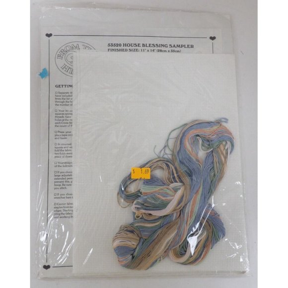 From the Heart "House Blessing Sampler" by Nancy Miller ©1987 #53520 NOS 11x14" - Picture 2 of 2